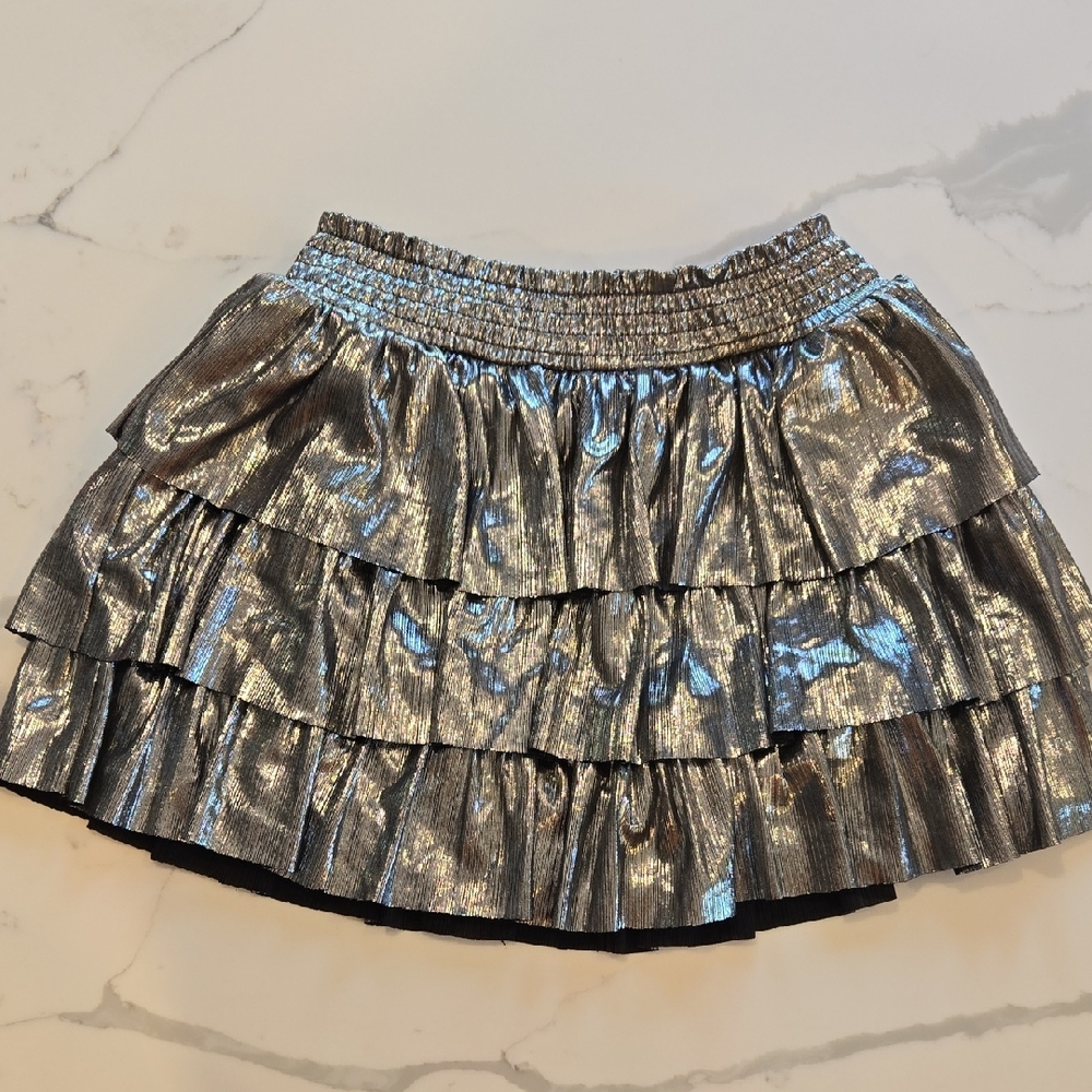 Hello Franki Metallic Smocked Skirt for Girls sz 8